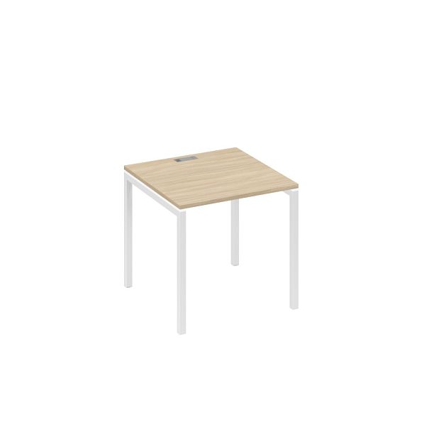 Стол письменный на металлокаркасе DUE A4 А4 Б2 021 БП дуб скандинавский / металлокаркас белый - Вид 1