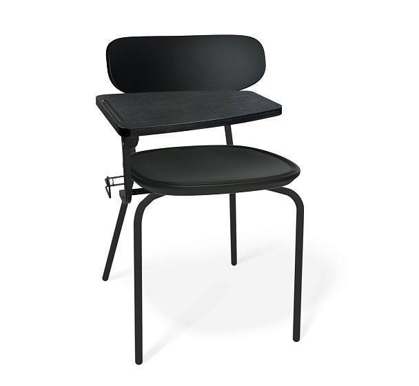 Конференц-стул Sheffilton SHT-S85М-RD-2 с пюпитром черный/черный муар - Вид 2