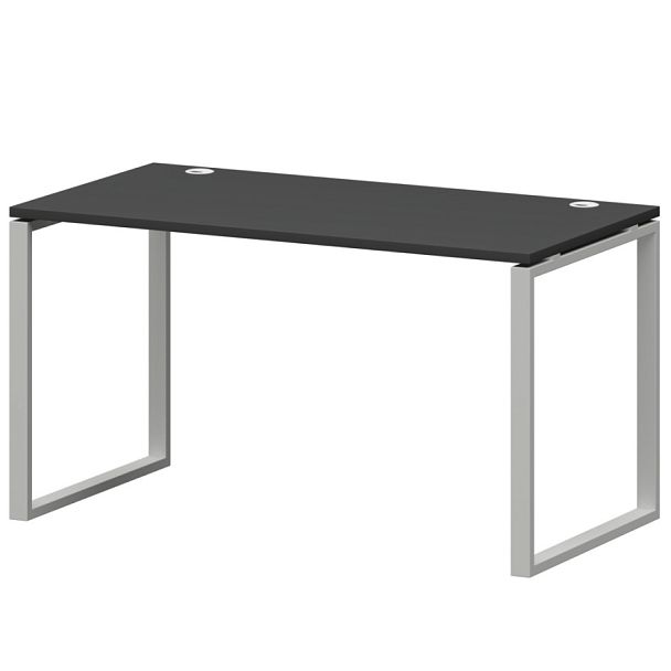Стол на металлокаркасе СМС25-О-18К.73.Пр25 Графит/Белый 1800x730x750 Смарт - Вид 1