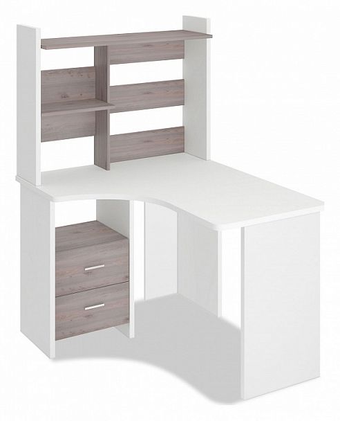 Стол компьютерный Домино Лайт СКЛ-Угл120+НКЛ-100 Белый/Нельсон левый - Вид 1