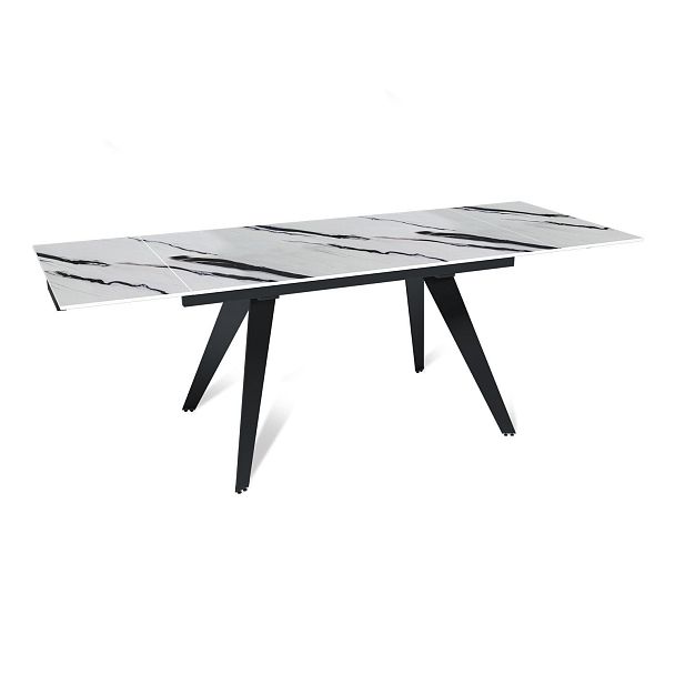 Стол раскладной Rhein (140+40+40), керамика глянцевая Panda White - Вид 4