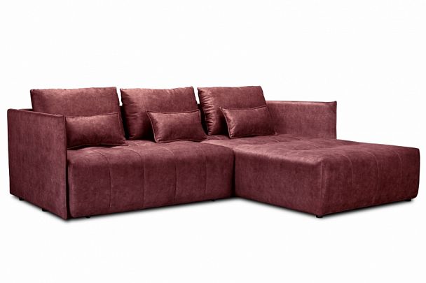 Мягкий угол "Чилетти" бордовый - Вид 1