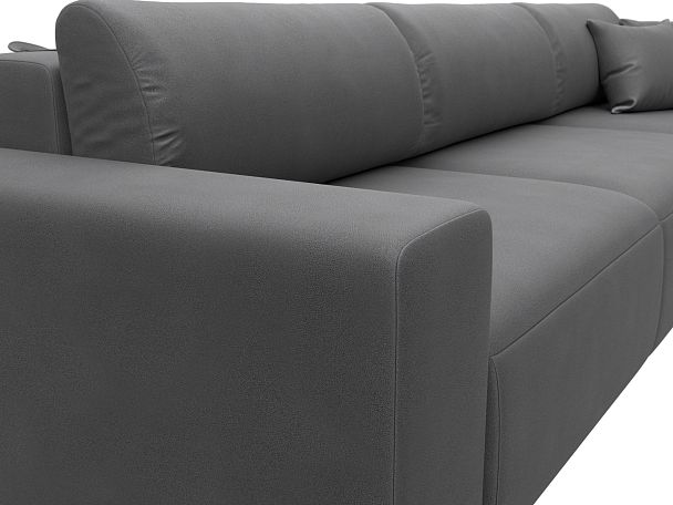 Диван прямой Лига-036 НПБ Классик Лонг Искусственная замша серый - Вид 4