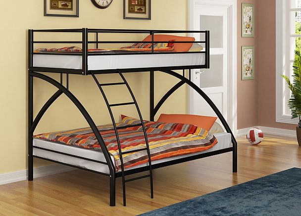 Двухъярусная кровать "Виньола-2" черный - Вид 1