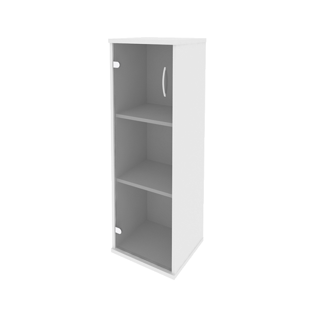 Riva Шкаф средний узкий левый А.СУ-2.4 (L) Белый 404*365*1215 - Вид 1