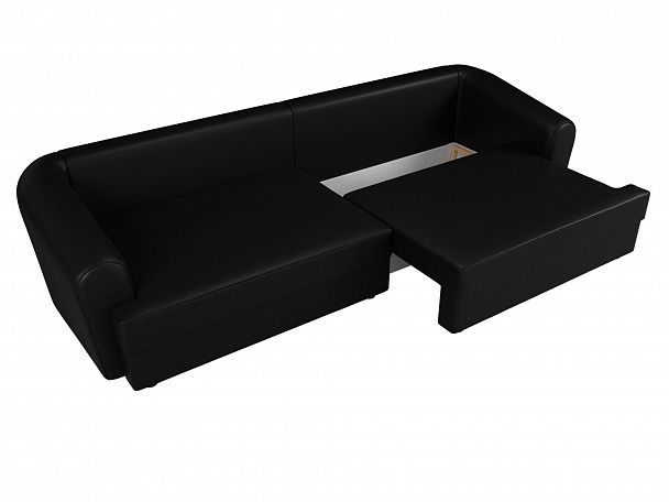 Прямой диван Милтон (полностью экокожа черная) - Вид 6