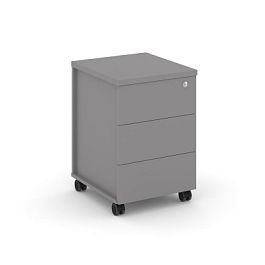 Стайл Проджект Тумба мобильная 3 ящика. Усиленные колеса. Задняя стенка ЛДСП SN.TMU-006 Серый Пепел - Фото предпросмотра