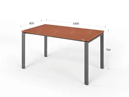 UNITY РМС8-14 ОРЕХ ИТАЛЬЯНСКИЙ Стол на металлокаркасе прямой 1400х800х750 - Фото предпросмотра