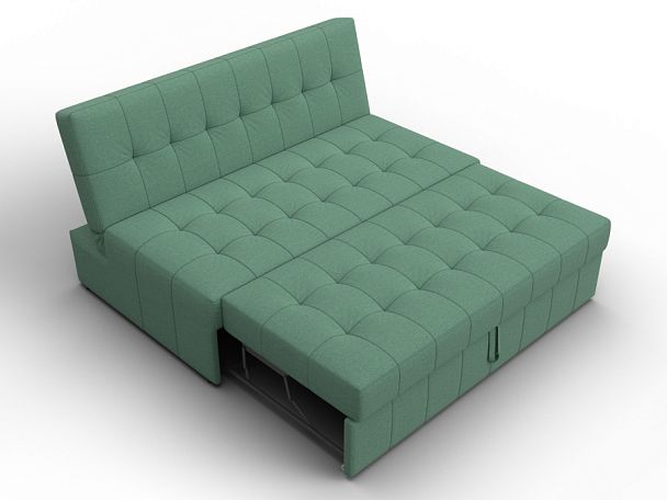 Диван прямой Лига-107 (140) Рогожка зеленый - Вид 7