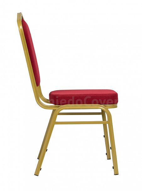 Стул Хит 25мм - золото, рогожка красная, стопируемый - Вид 3