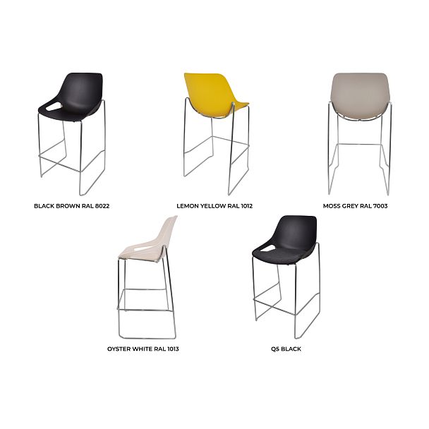 Стул Q5 (пруток, барный), желтый - Вид 5