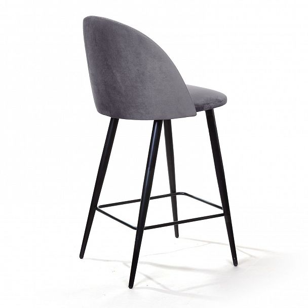 Cтул полубарный Thomas, бархат серый 27 - Вид 4