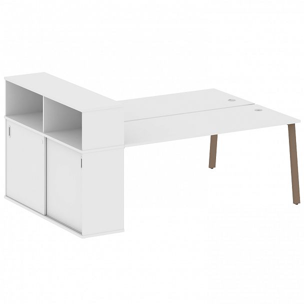 Рабочая станция "Metal System" БА.РС-СШК-2.5 белый/мокко - Вид 1