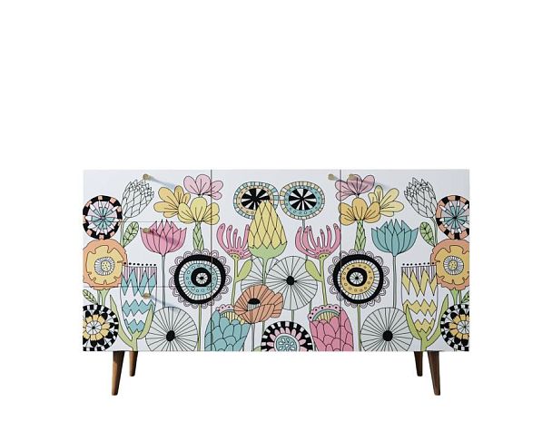 Комод Berber с двумя дверками и ящиками принт 3 арт BB17/Print_03 - Вид 1