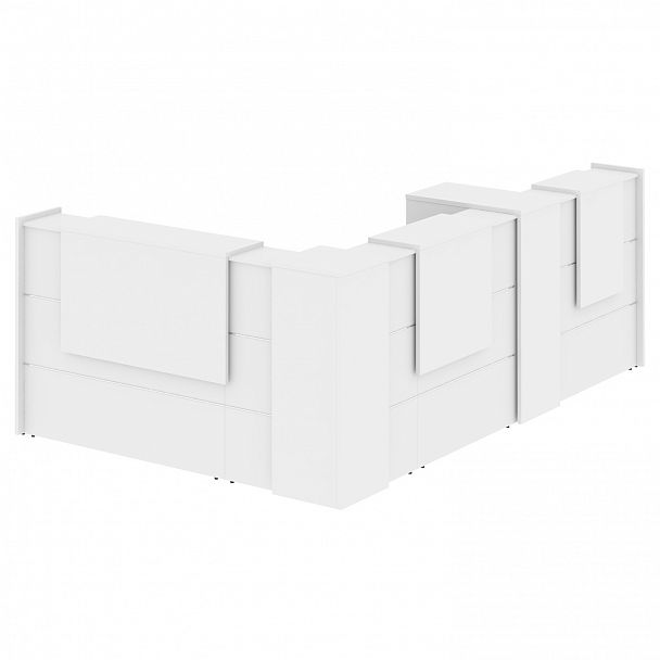 Ресепшн Г-образный "Onix" O.R-K-30 белый бриллиант - Вид 2