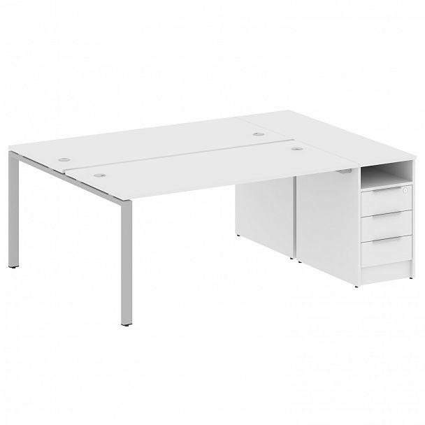 Рабочая станция "Metal System" БП.РС-СТП-2.4 белый/серый - Вид 1