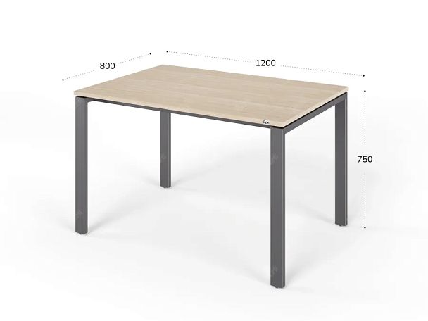 ЛАЙТ / LIGHT RLG015-12x8 Прямоугольный стол 120x80x75 Дуб Сонома - Вид 2