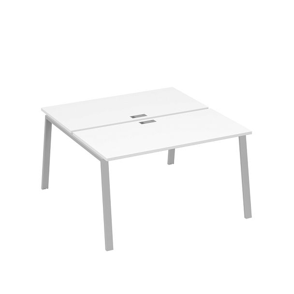 Рабочая станция на металлокаркасе TRE (2х140) A4 А4 Б3 174 БП белый премиум / металлокаркас серый - Вид 1