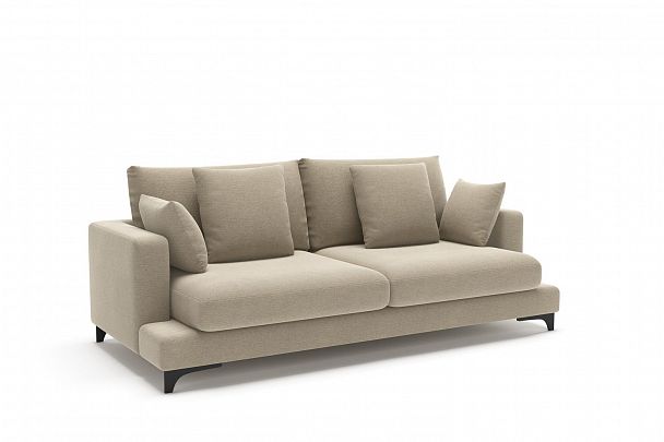 Oscar диван прямой рогожка бежевый - Вид 2