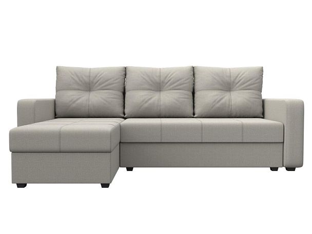 Диван угловой Ливерпуль Лайт левый угол Рогожка бежевый - Вид 2