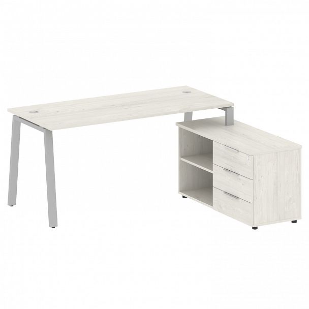 Рабочая станция "Metal System" БА.РС-СТС-2.4 дуб наварра/серый - Вид 1