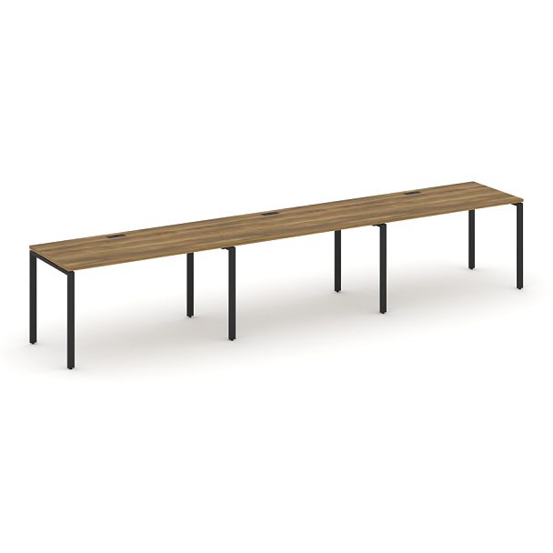 Concept Рабочая станция 3 места CN.ORS-007 Сандал Янтарный/Металл Черный 4140*720*750 - Вид 1