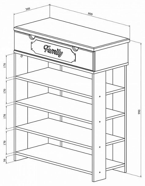 Стеллаж для обуви ДримСтар ДС-20 - Вид 5