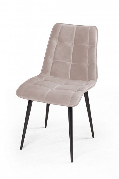 Стул UNO soft, бархат пепельно-серый 25 / чёрный конус - Вид 7