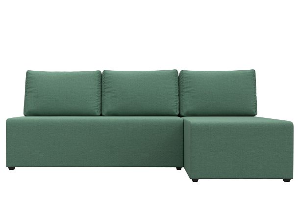 Диван угловой Поло правый угол Рогожка зеленый - Вид 2