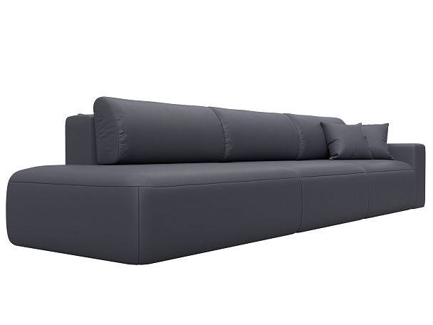 Диван прямой Лига-036 НПБ Модерн Лонг подлокотник справа Экокожа серый - Вид 3