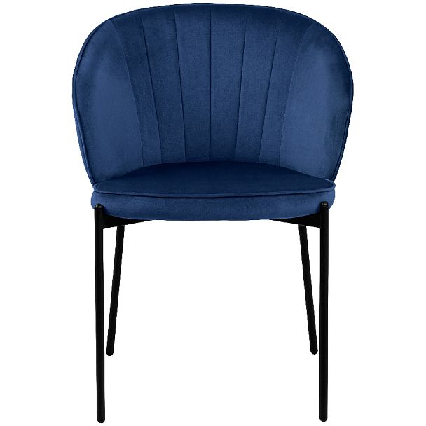 Стул кухонный Миэль синий велюр/черный - Вид 2