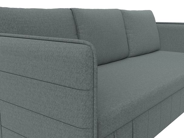 Диван прямой Слим Рогожка серый - Вид 3