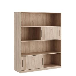 Стеллаж высокий, древесный Asti 135x45x165 вяз - Фото предпросмотра
