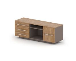 АККОРД/ACCORD RACR005 Тумба опорная 1500х470х565 Акация Шеффилд/Серый камень - Фото предпросмотра