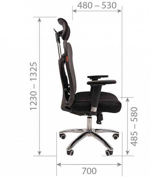 Кресло CHAIRMAN 769, ткань TW/сетчатый акрил, черный - Вид 5