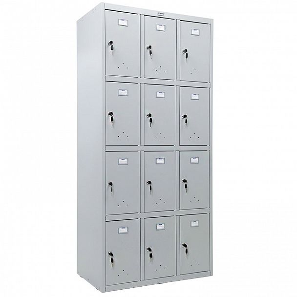 Шкаф металлический для сумок ПРАКТИК "LS-34" двенадцатисекционный, 1830х850х500 мм, 44 кг, разборный - Вид 4