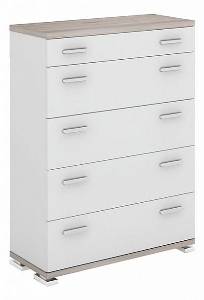 Комод Домино Лайт КМ-2 Белый/Нельсон - Вид 1