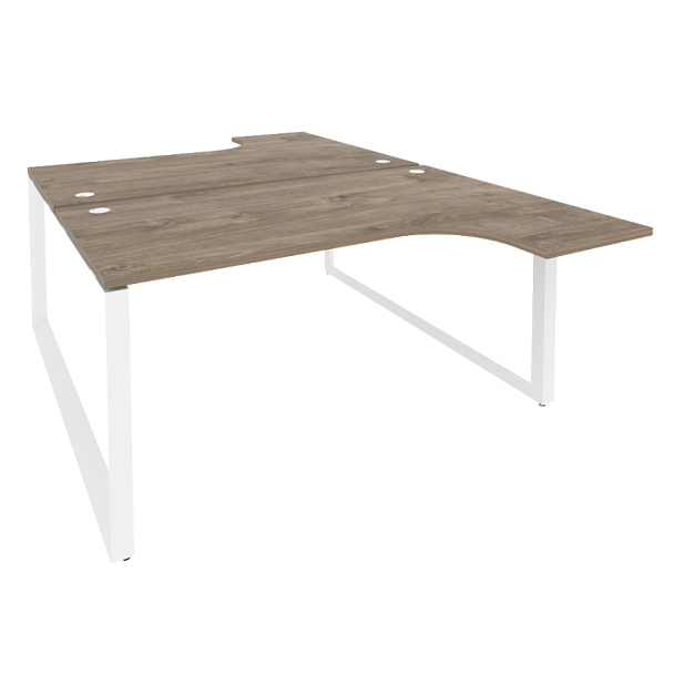 Onix Рабочая станция на О-образном м/к O.MO-D.SA-4 Тиквуд темный/Белый металл 1580*2395*750 (1635/460) - Вид 1