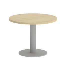 Home Office Стол журнальный круглый VR.SP-5-60.1G Акация/Серый металл 600*600*450 - Фото предпросмотра