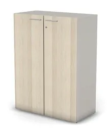 RAC054 ACCORD Шкаф широкий, средний, с замком 898х448х1198 Сосна Аланд/Серый камень - Фото предпросмотра