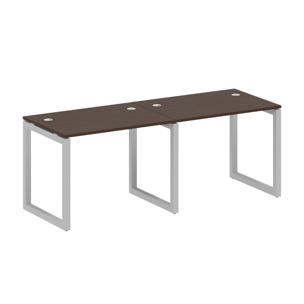 Metal System Quattro Р. ст. на 2 раб. места на О-образном м/к 50БО.СМ-2.1 Венге/Серый металл 2000*720*750 - Вид 1