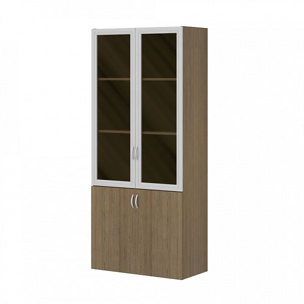 Шкаф комбинированный (необходим топ) "Лидер"  ПК-ЛДР-ШК205Х90С/35-В1-299 дуб шамони - Вид 1