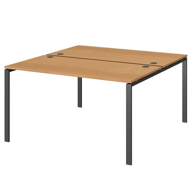 Бенч двойной на 2 рабочих места АМБ-002.60 Ольха/Антрацит 1200x1236x760 Арго-М - Вид 1