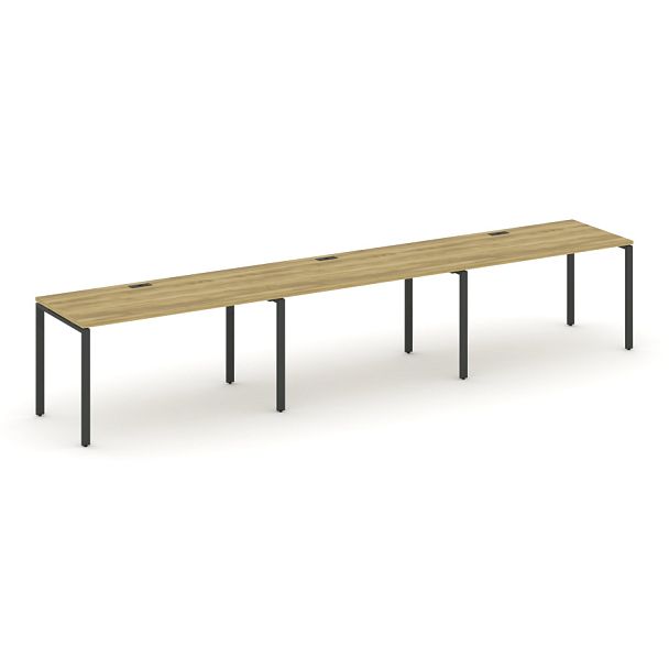 Concept Рабочая станция 3 места CN.ORS-008 Дуб Винченцо/Металл Антрацит 4740*720*750 - Вид 1