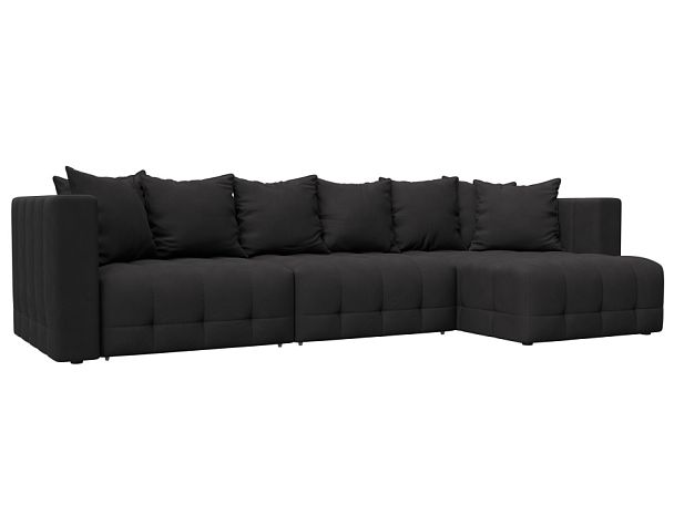 Диван угловой Лига-052 НПБ Лонг угол универсальный Замша коричневый - Вид 1