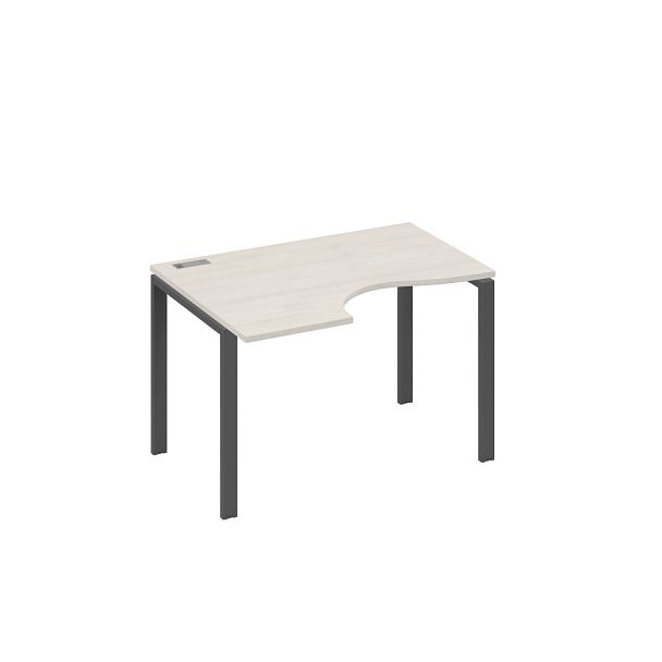 Стол эргономичный левый "Классика" на металлокаркасе UNO A4 А4 Б1 041 БП дуб / металлокаркас антрацит - Вид 1