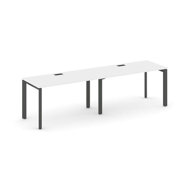 Style Project Next Рабочая станция односторонняя SN-59P.ORS-002 Белый/Металл Антрацит/Черный Заглушка 2360*600*750 - Вид 1