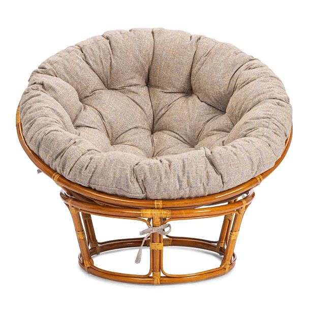 Кресло Папасан/Papasan (23/01 W) /с подушкой и ремешками/Pecan (орех) - Вид 4