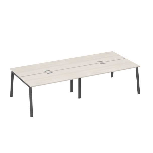 Рабочая станция на металлокаркасе TRE (4х160) A4 А4 Б3 175-2 БП дуб / металлокаркас антрацит - Вид 1