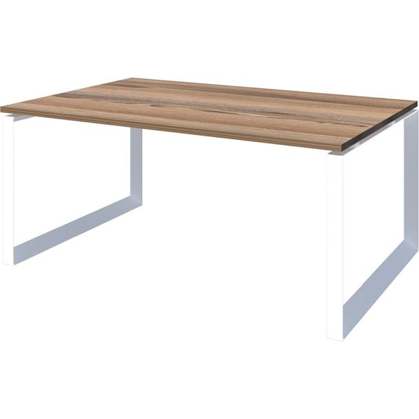 Стол переговорный на металлокаркасе НТМП.О.160.11 Дуб сафари/Белый 1600x1100x750 Аргентум-МП - Вид 1